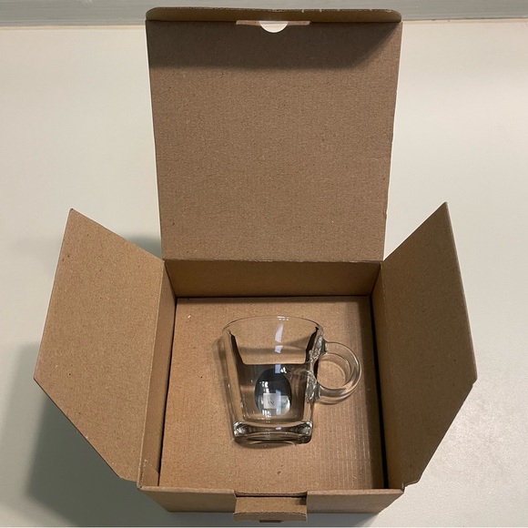 Nespresso View Espresso Glass Cup & Steel Saucer Coffee Set 80mL New in Box - Picture 4 of 7